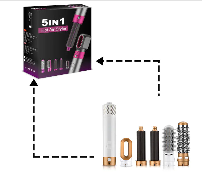 5 In 1 Hair Dryer Auto Curling Iron - BeautifyFit