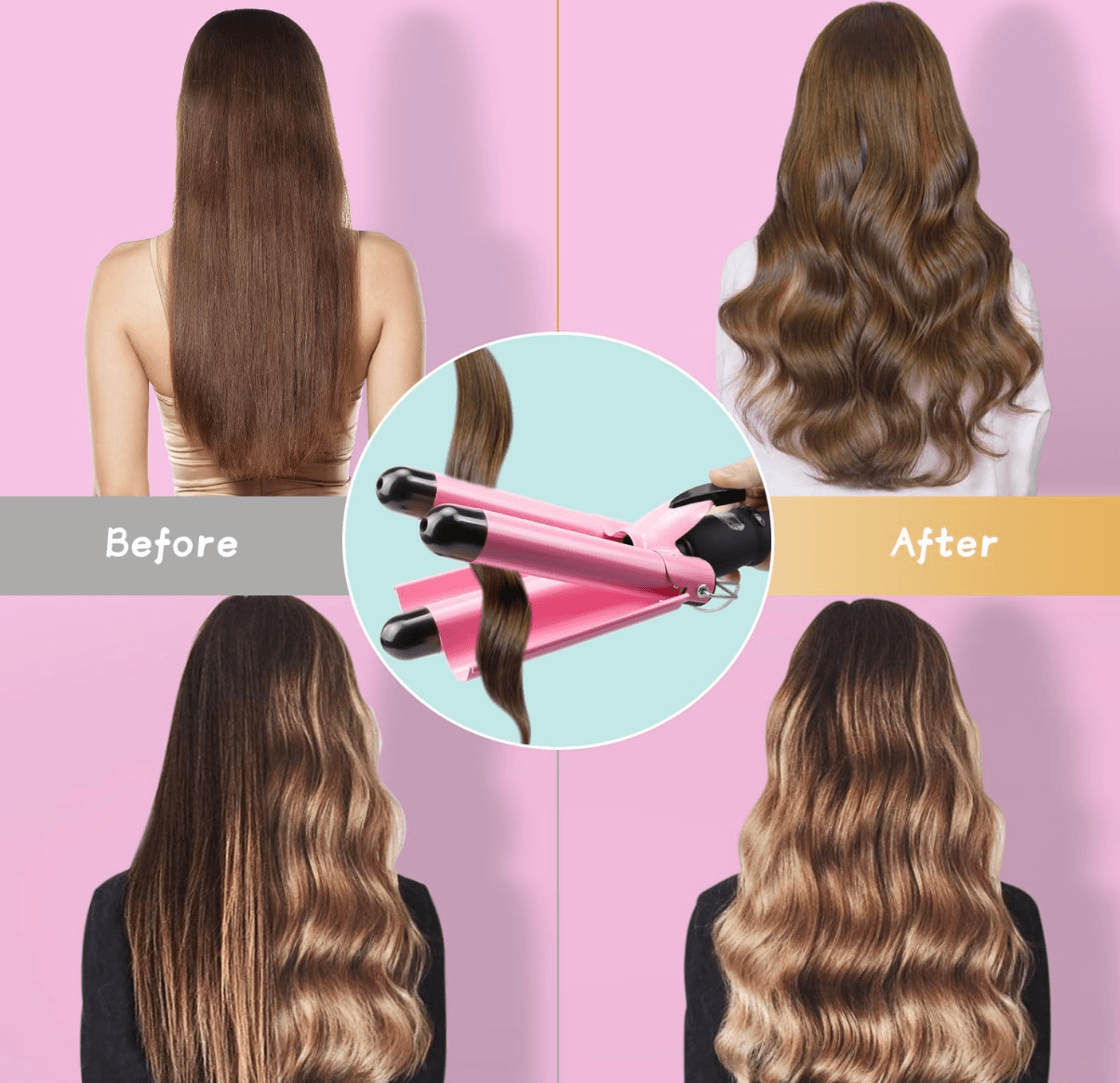 3 BARRELS HAIR CURLING IRON - BeautifyFit