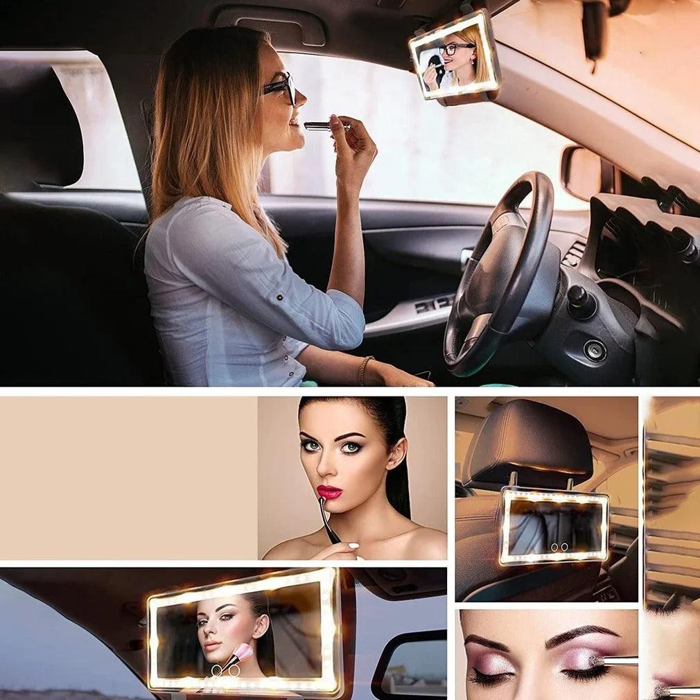 DIMMABLE LED CAR MAKEUP MIRROR - BeautifyFit
