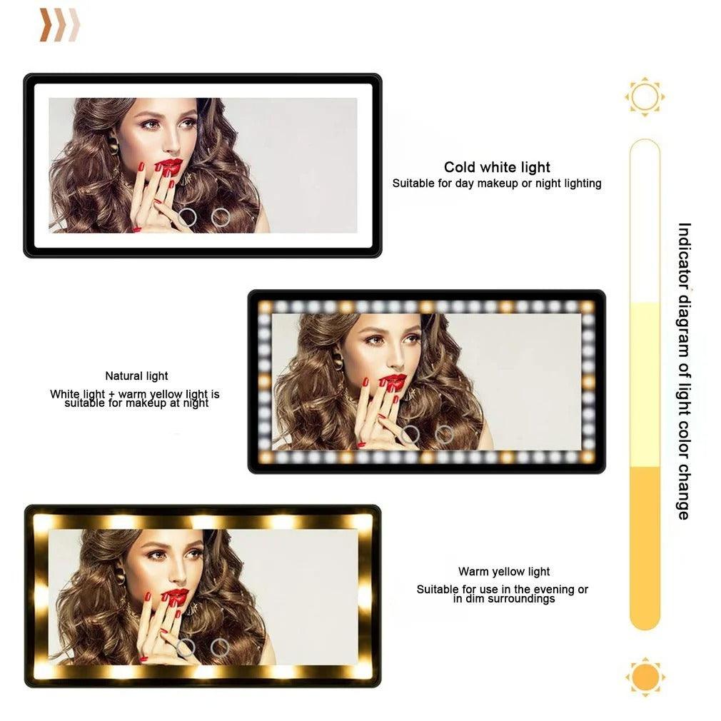 DIMMABLE LED CAR MAKEUP MIRROR - BeautifyFit