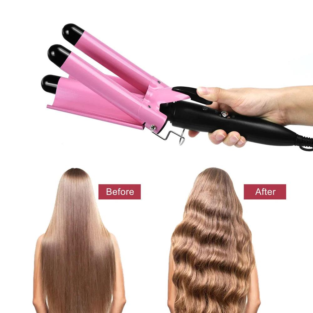 3 BARRELS HAIR CURLING IRON - BeautifyFit
