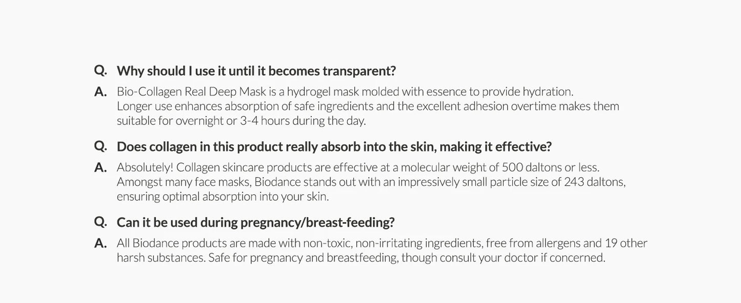 Hydrating Biodance Bio-Collagen Deep Mask