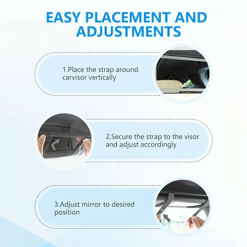 DIMMABLE LED CAR MAKEUP MIRROR - BeautifyFit