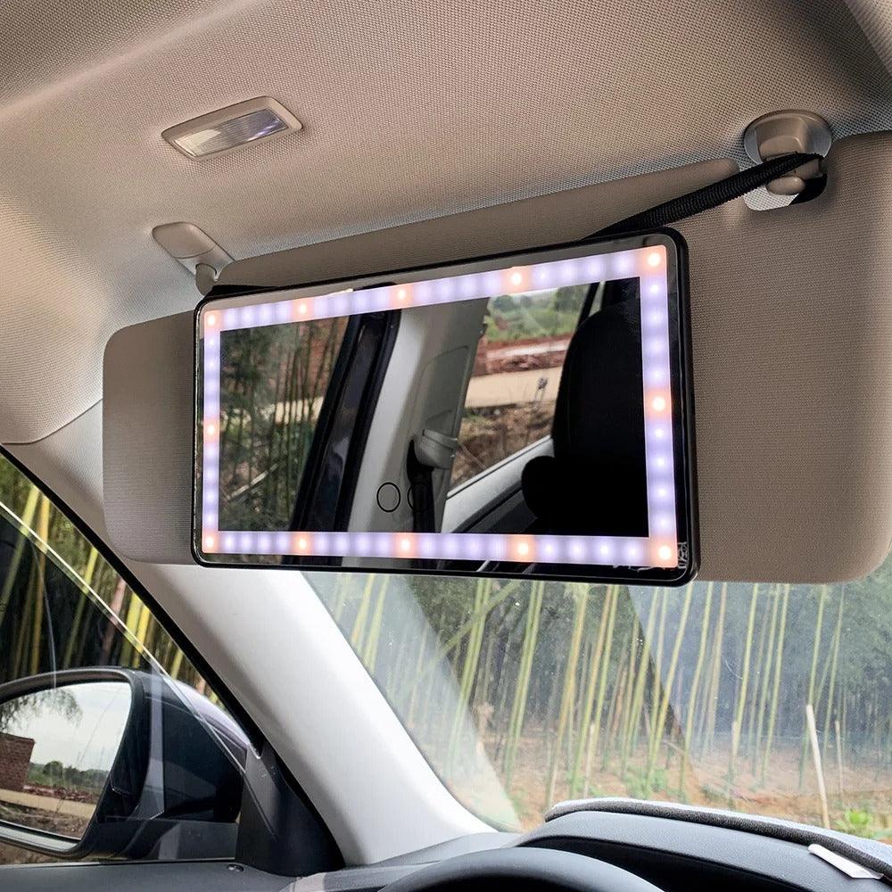 DIMMABLE LED CAR MAKEUP MIRROR - BeautifyFit