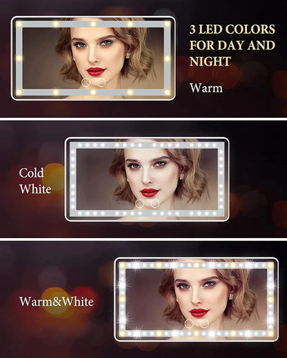 DIMMABLE LED CAR MAKEUP MIRROR - BeautifyFit
