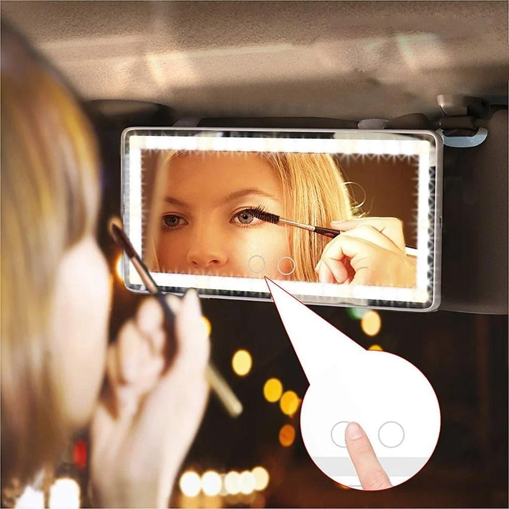 DIMMABLE LED CAR MAKEUP MIRROR - BeautifyFit
