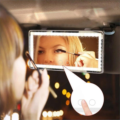 DIMMABLE LED CAR MAKEUP MIRROR - BeautifyFit