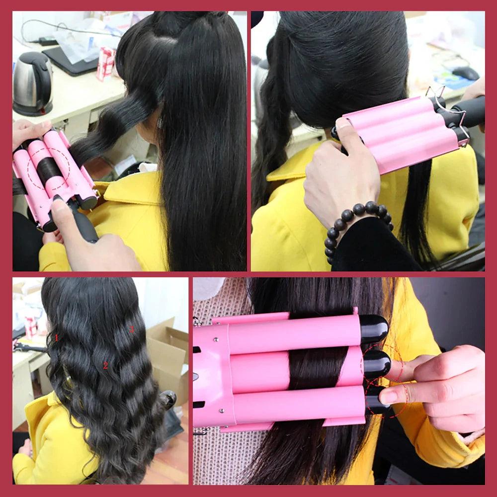 3 BARRELS HAIR CURLING IRON - BeautifyFit